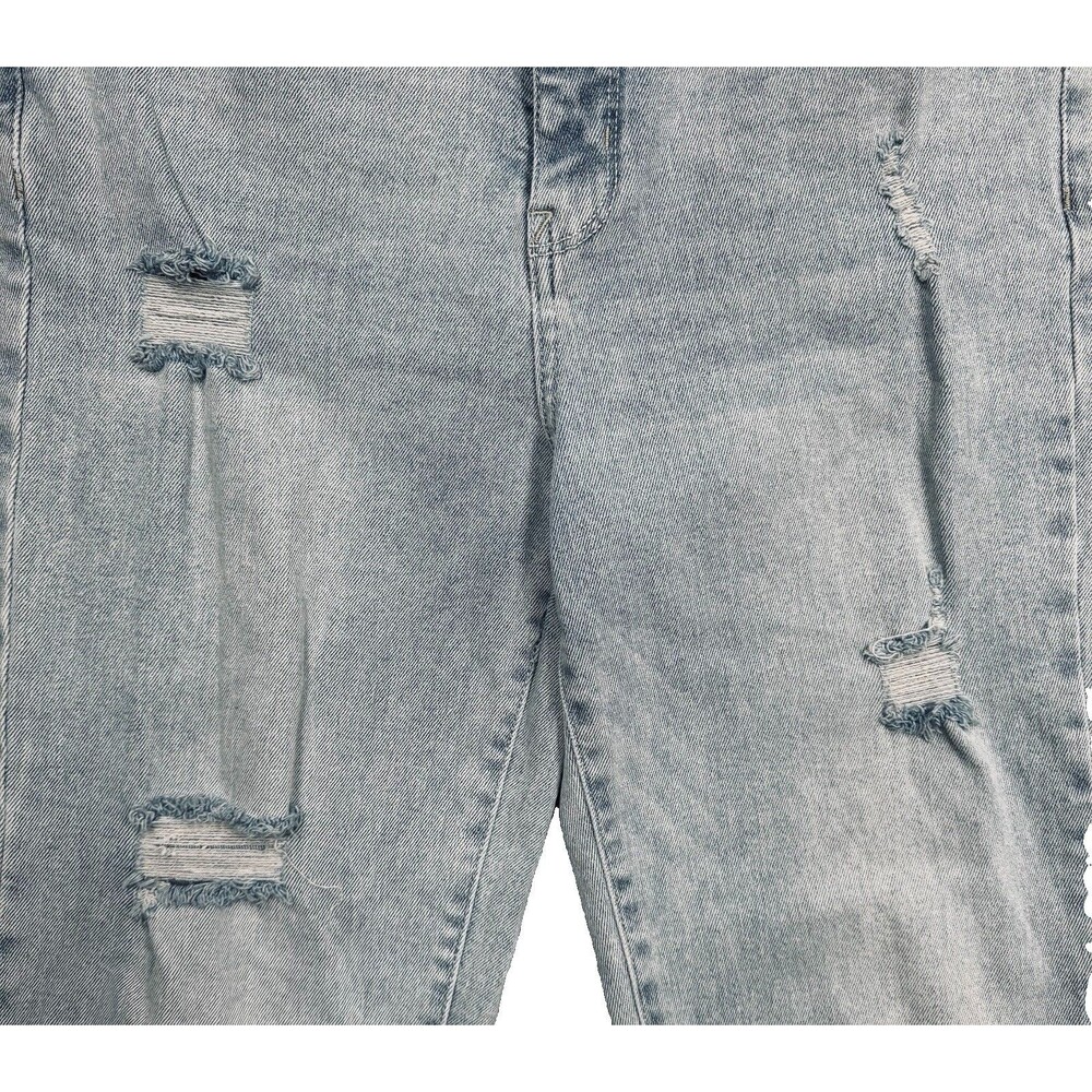 Wallflower Jeans Fearless Curvy Super High Rise Crop 10 (30x25) Blue Distressed - Picture 6 of 10